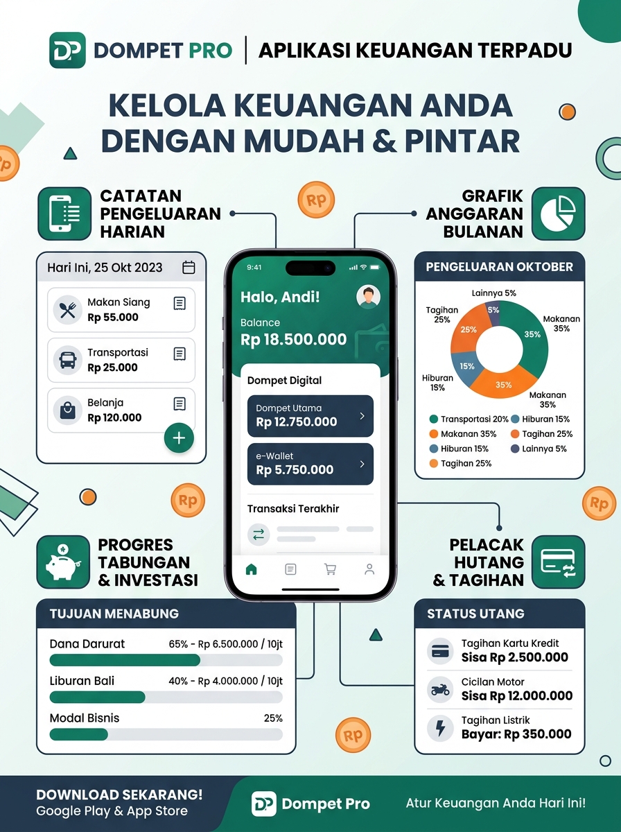 Ilustrasi Infografis Dompet Pro
